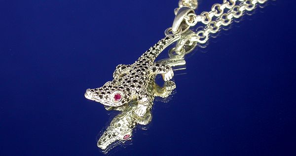 エス・コニシ PENDANT COLLECTION ワニ ペンダント トップ ネックレス①②③④⑤
